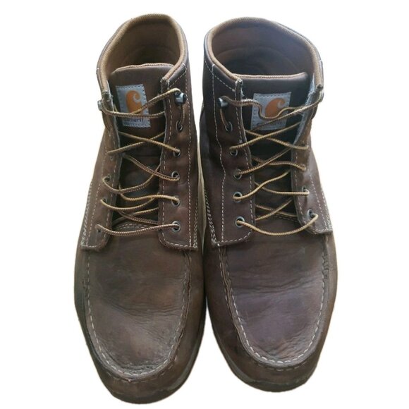 Carhartt Boots Mens 4 Inch Lightweight Wedge Work CMX4023 Brown Leather Sz 13 - Picture 1 of 13